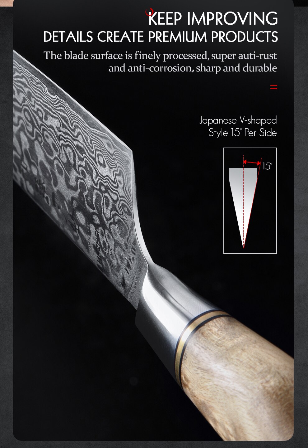 Damascus Steel Knives Set