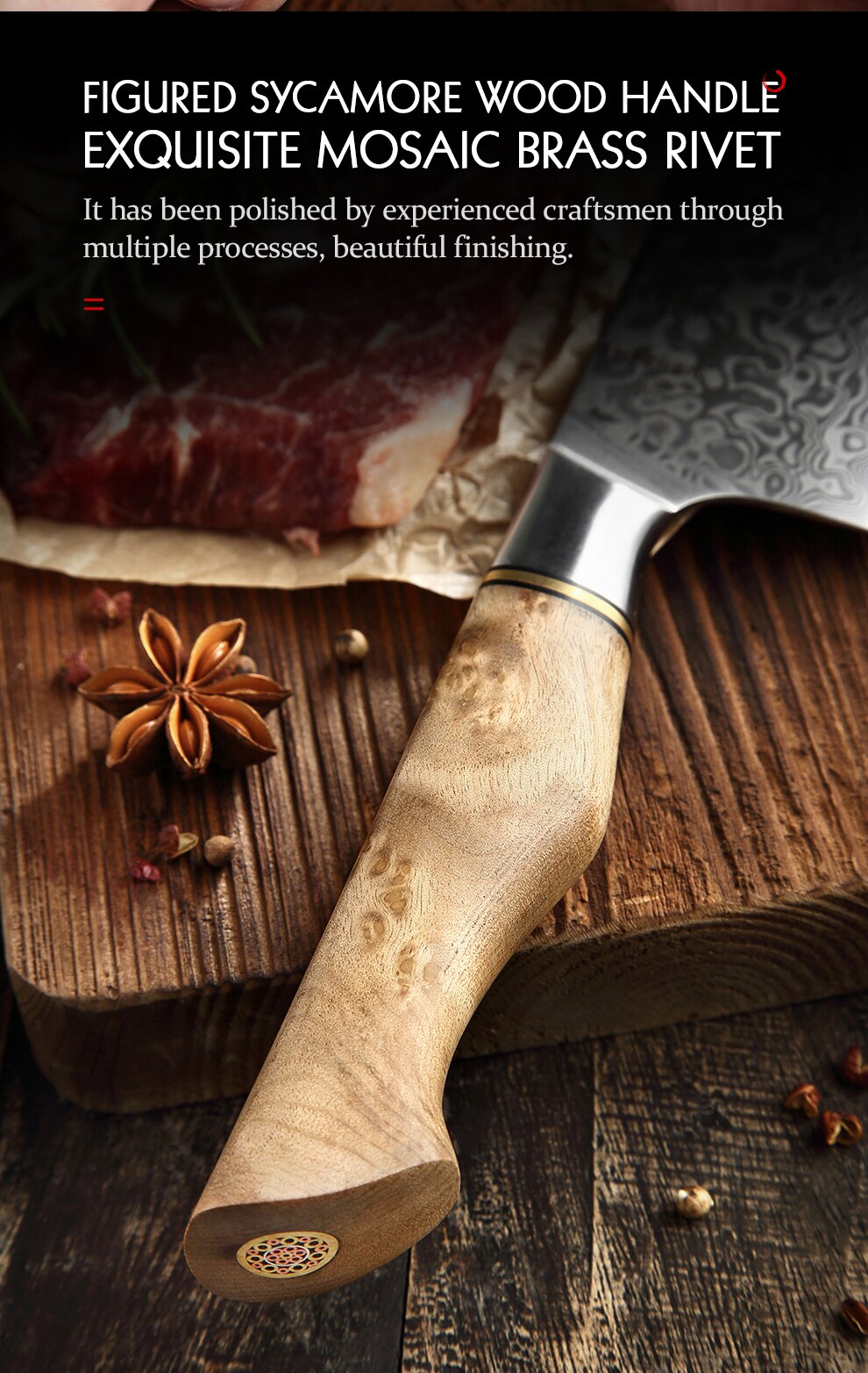 Damascus Steel Knives Set